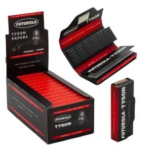 futurola tyson 2.0 unbleached 1 size tips rolling papers 24